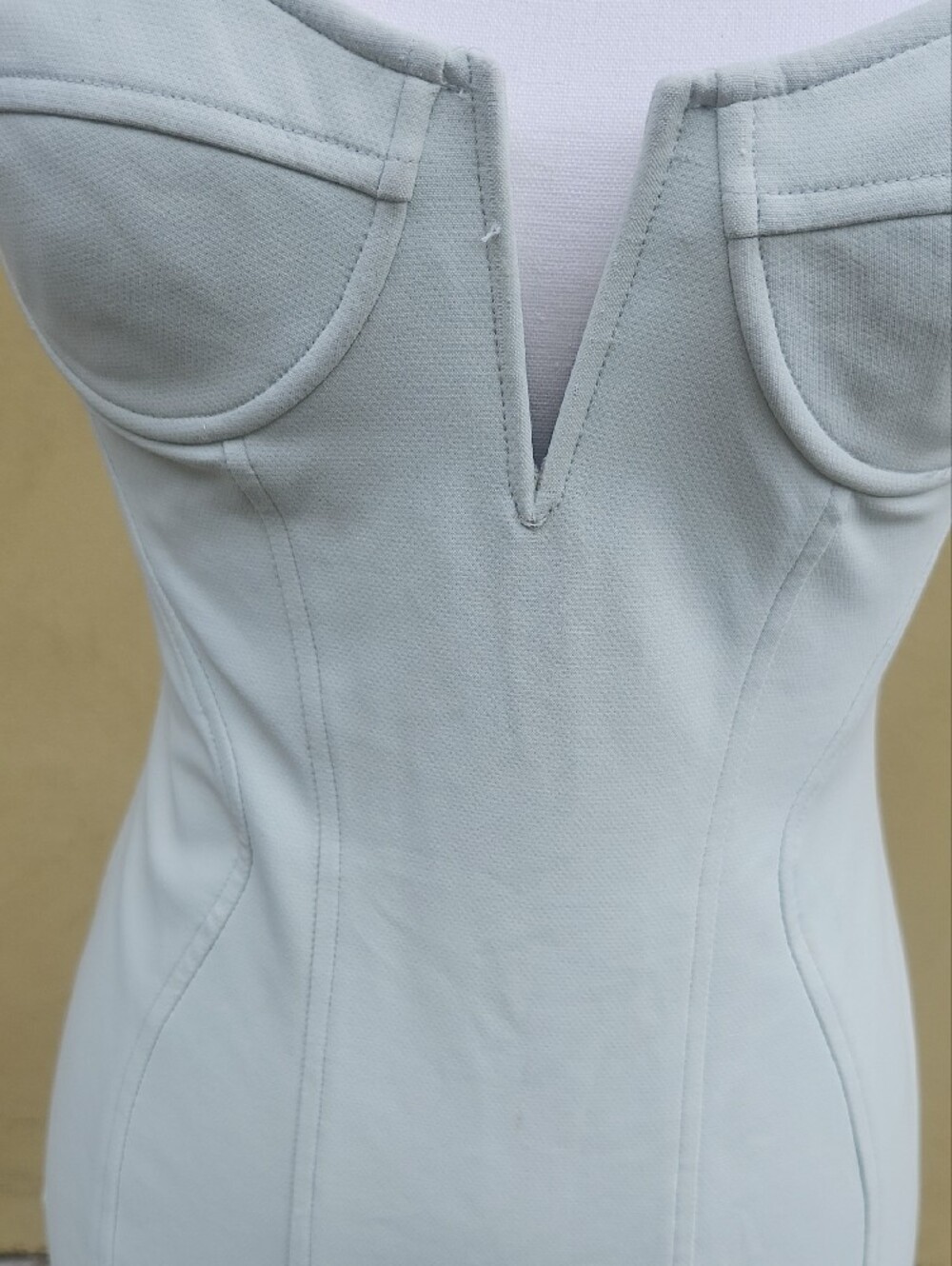 Alexander Wang Mint Green Midi Bodycon Dress with V-Notch Bust - Picture 5 of 11